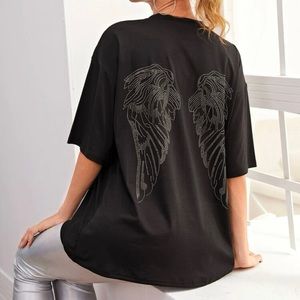 bedazzled black t shirt